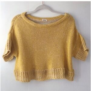 BABAA • Rare Golden Yellow Short Sleeve Sweater Jumper
